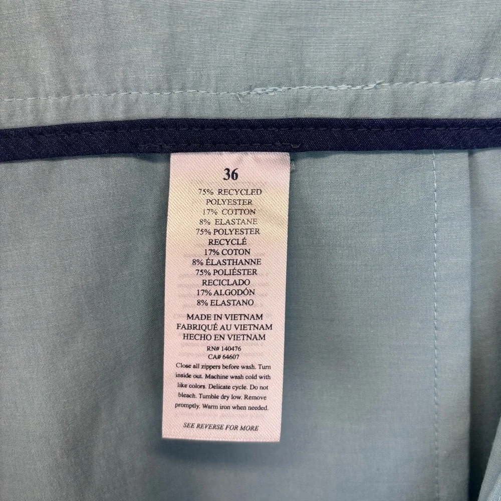 Faherty Men’s All Day Shorts Drawstring Light Blue - Size 36